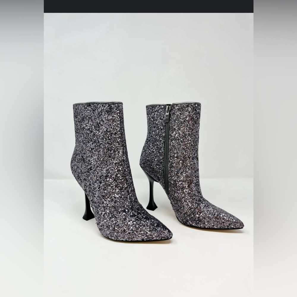 Marc Fisher Stolla shimmer sparkle bootie heels womens size 10M